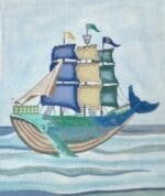 CBK Needlepoint - Whale Ship