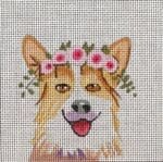 Colors of Praise - Corgi with Floral Crown
