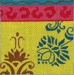 Colors of Praise - Yellow Pink Pattern Coaster