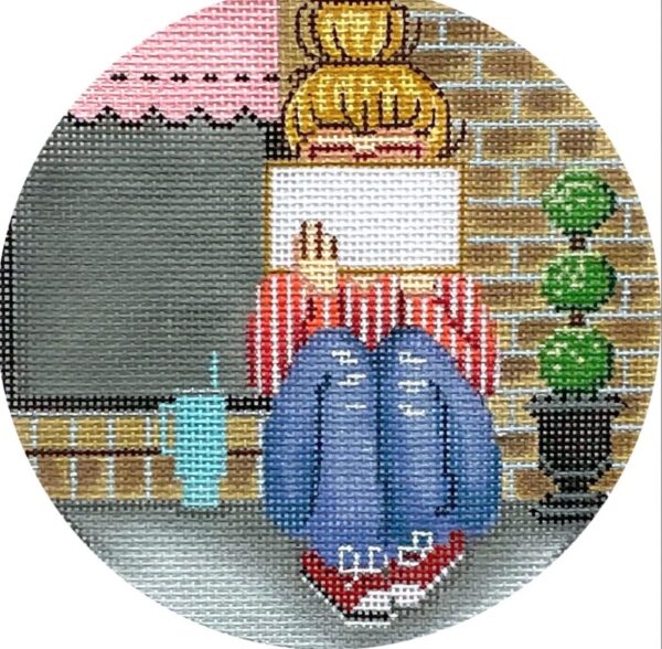 Gayla Elliott Designs - Stitching Girl Ornament