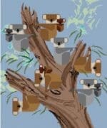 Charley Harper Needlepoint - Koala