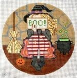 Gayla Elliott Designs - Witch Boo Stitching Girl Ornament