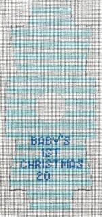 Kimberly Ann Needlepoint - Baby 1st Christmas Onesie Ornament