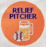 Atlantic Blue Canvas - Baseball Sports Coaster - Relief Pitcher