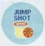Atlantic Blue Canvas - Basketball Sports Coaster - Jump Shot