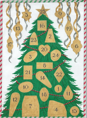 Kate Dickerson Needlepoint - Advent Christmas Tree (26 pc set)