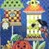 Kelly Clark Needlepoint - Halloween Crow Birdhouse - Image 2