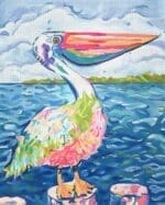 Kate Dickerson Needlepoint - King Pelican on Piling