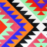 The Meredith Collection - Purple, Orange, Black and Beige Kilim