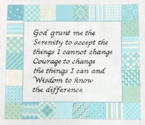 Susan Roberts Needlepoint - Serenity Prayer Stitchery Patches
