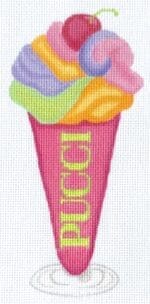 Kate Dickerson Needlepoint - Pucci Ice Sherbet Parfait