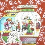 Colors of Praise - Monkey on Coral with Urns