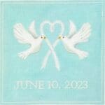 Kate Dickerson Needlepoint - Doves Ring Bearer Pillow