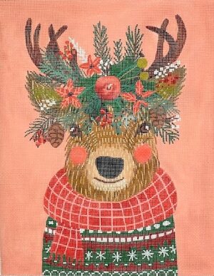 Kate Dickerson Needlepoint - Christmas Deer