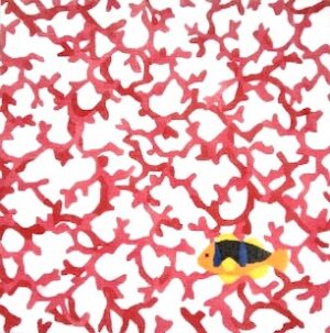 KCN Designers - Coral with Fish - Red
