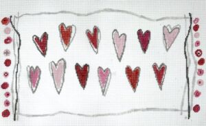 Pippin Studio - Wobbly Heart Bolster Pillow