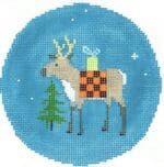 Pippin Studio - Reindeer with Checkered Blanket