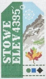 Hedgehog Needlepoint - Stowe Retro Travel Tag