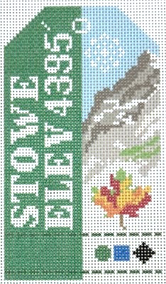 Hedgehog Needlepoint - Stowe Retro Travel Tag