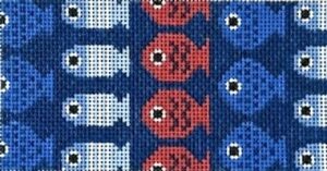 Love MHB Studio -  Just Keep Swimming in Navy 6 x 3