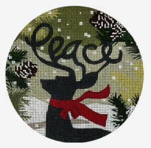 Love You More Needlepoint Designs - Peace Woodland Deer
