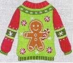 Love You More Needlepoint Designs - Gingerbread Man Sweater