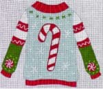 Love You More Needlepoint Designs - Candy Cane Sweater
