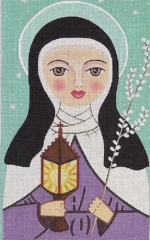Love You More Needlepoint Designs -  St. Claire of Assisi