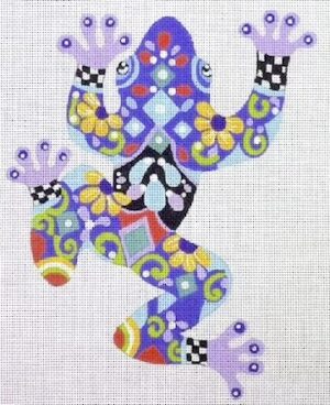 Love You More Needlepoint Designs - Purple Frog