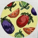 Atlantic Blue Canvas - Farmers Market Veggies