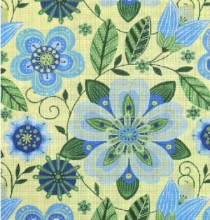 Love You More Needlepoint Designs - Blue Flowers