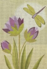 Love You More Needlepoint Designs - Dragonfly and Flowers
