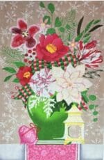 Love You More Needlepoint Designs - Holiday Floral Vase