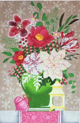 Love You More Needlepoint Designs - Holiday Floral Vase