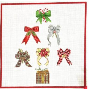 Love You More Needlepoint Designs - Holiday Bows Tree