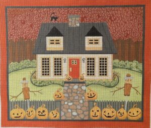 Love You More Needlepoint Designs - Halloween House