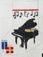 Elm Tree Needlepoint - Piano Mini Stocking