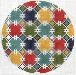 PLD Needlepoint Designs - Primary Colors Circles Ornament