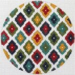 PLD Needlepoint Designs - Primary Colors Diamonds Ornament