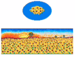 Funda Scully -  Sunflowers Oval Hinged Box