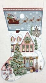 Rebecca Wood Designs - Happy Christmas with Pink House