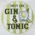 The Gingham Stitchery - Gin and Tonic Happier Hour Coaster