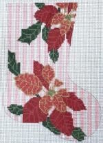 The Gingham Stitchery - Poinsettia Mini Stocking