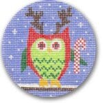 CBK Needlepoint Collections - Owl with Candy Cane