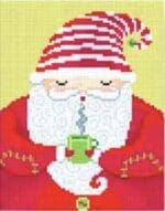 CBK Needlepoint - Santa with Mug