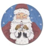 CBK Needlepoint Collections - Santa Holding Dog