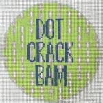A Poore Girl Paints Needlepoint - Dot Crak Bam in Pink and Green