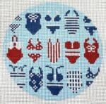 Atlantic Blue Canvas - Bikini Round Nautical