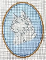 Atlantic Blue Canvas - The Long Haired Cat Cameo