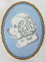 Atlantic Blue Canvas - The Bichon Cameo